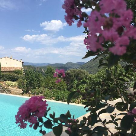 Gîte en Cévennes du sud, bergerie restaurée, 2 à 4 personnes, piscine, vue exceptionnelle, authenticité et confort Saint-Laurent-le-Minier Esterno foto